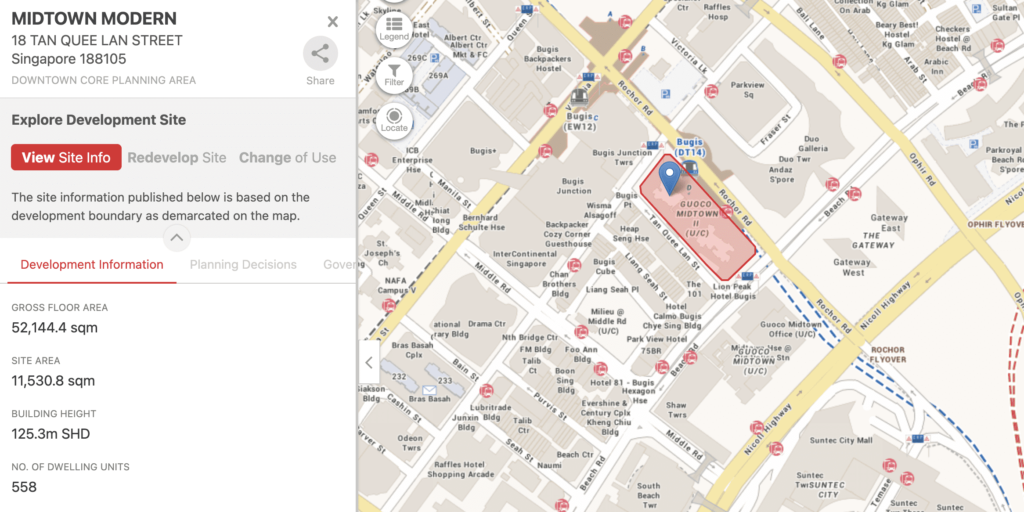 Midtown Modern Ura Land Space Map